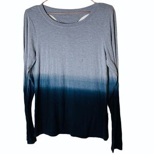EUC Trina Turk Recreation Gradient Long Sleeve Top Medium
